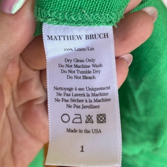 Matthew Bruch Cargo Linen Midi-Skirt - Picture 7 of 8